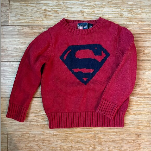 NEVER WORN Red Baby GAP Superman Sweater - Picture 1 of 3